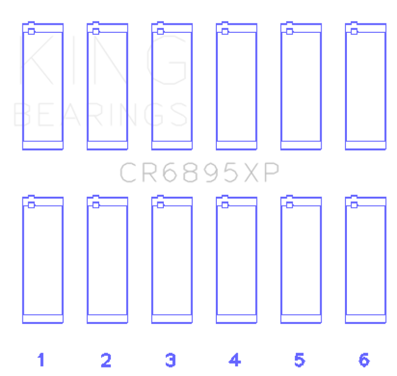 King Ford Ecoboost 3.5L V6 pMaxBlack Coated Connecting Rod Bearing Set - Size +0.25mm King Engine Bearings
