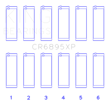 King Ford Ecoboost 3.5L V6 pMaxBlack Coated Connecting Rod Bearing Set - Size +0.25mm King Engine Bearings