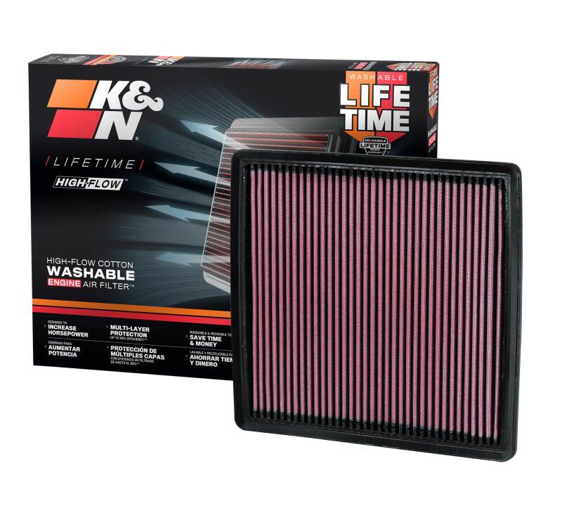 K&N 09-13 Ford F150 / 08-13 F250/F350/450/550 SD / 10-13 F150 SVT Raptor Drop In Air Filter K&N Engineering