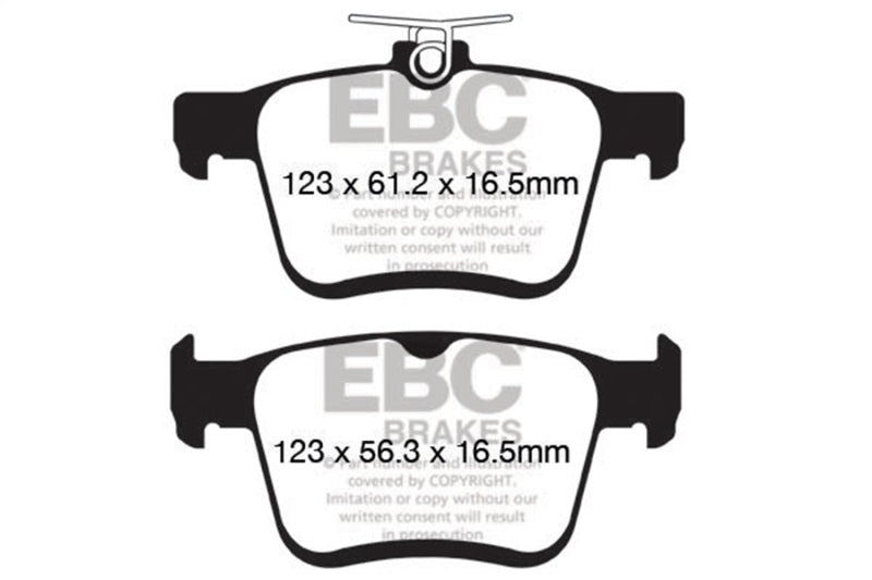 EBC 2014+ Audi A3 1.8 Turbo (w/Electronic Parking Brake) Yellowstuff Rear Brake Pads EBC