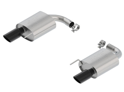 Borla Atak S Rear Section 15-17 Ford Mustang GT 5.0L V8 MT/AT 2.5in pipe 4in tip (Black Chrome) Borla
