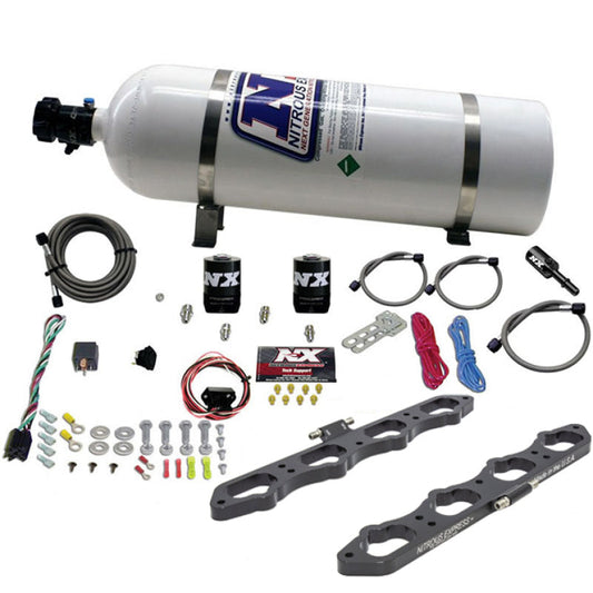 Nitrous Express Ford Coyote 5.0L V8 Nitrous Wet Port Plate Kit w/15lb Bottle Nitrous Express
