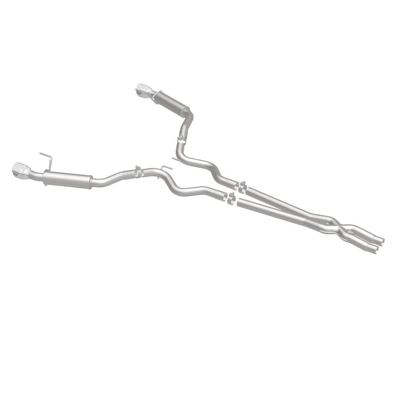MagnaFlow Cat Back, SS, 2.5in, Competition, Dual Split Polished 4.5in Tips 2015 Ford Mustang V6 3.7L Magnaflow
