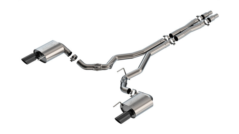 Borla 2024 Ford Mustang GT 5.0L V8 w/o Active Exhaust ATAK Cat-Back Exhaust System - Black Chrome Borla