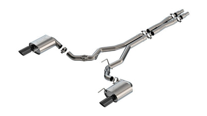 Borla 2024 Ford Mustang GT 5.0L V8 w/o Active Exhaust ATAK Cat-Back Exhaust System - Black Chrome Borla