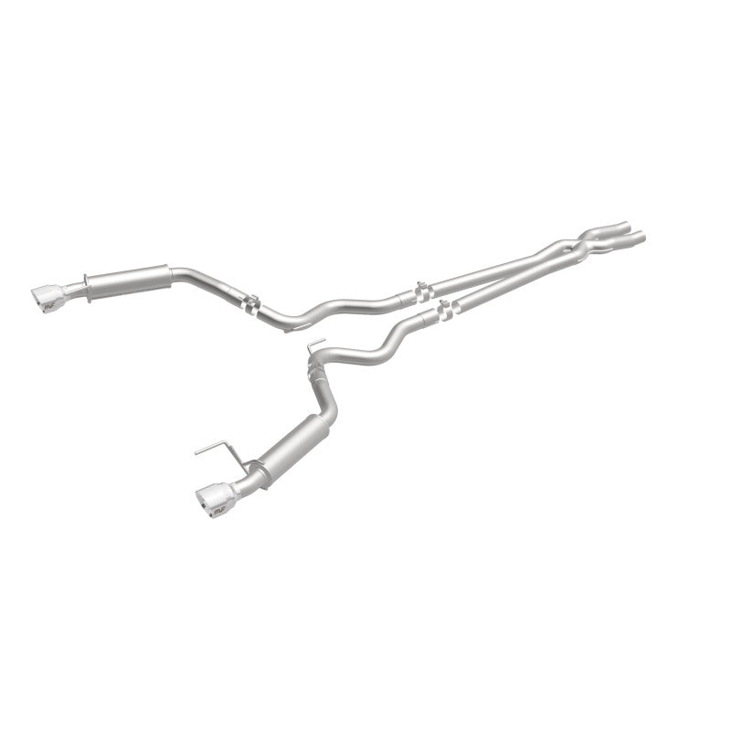 MagnaFlow Cat Back, SS, 2.5in, Competition, Dual Split Polished 4.5in Tips 2015 Ford Mustang V6 3.7L Magnaflow