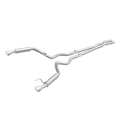 MagnaFlow Cat Back, SS, 2.5in, Competition, Dual Split Polished 4.5in Tips 2015 Ford Mustang V6 3.7L Magnaflow