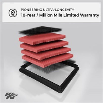 K&N 09-13 Ford F150 / 08-13 F250/F350/450/550 SD / 10-13 F150 SVT Raptor Drop In Air Filter K&N Engineering