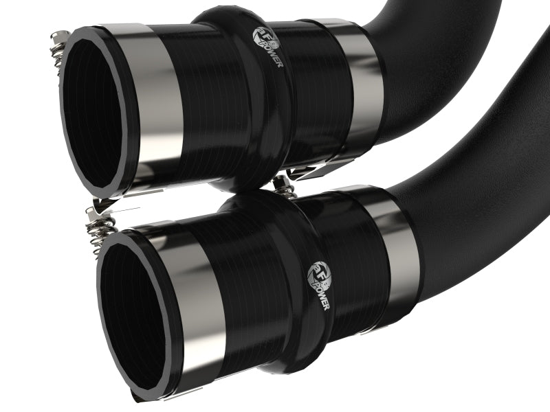 aFe BladeRunner 21-22 Ford F-150 Ecoboost V6-3.5L(tt) Aluminum Hot and Cold Charge Pipe Kit Black aFe
