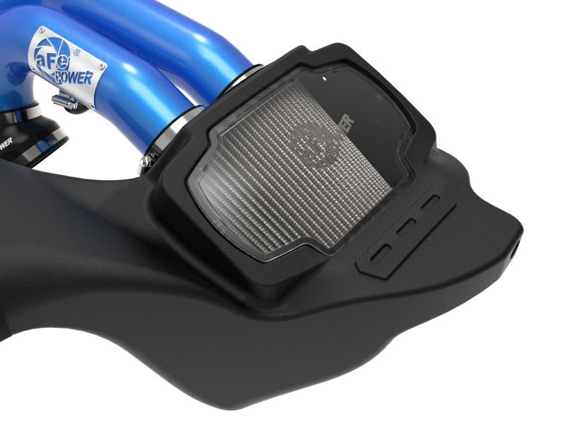 aFe 21-22 Ford F-150 Raptor V6-3.5L(tt) Momentum XP Cold Air Intake System Blue w/ Pro Dry S Filter aFe