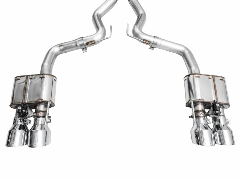 AWE 2024 Ford Mustang GT Fastback S650 RWD SwitchPath Catback Exhaust w/ Quad Chrome Silver Tips AWE Tuning