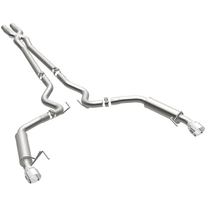 MagnaFlow Cat Back, SS, 2.5in, Competition, Dual Split Polished 4.5in Tips 2015 Ford Mustang V6 3.7L Magnaflow