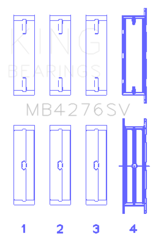 King Land Rover 2.7L TDV6 Sputter Replacement Crankshaft Main Bearings King Engine Bearings
