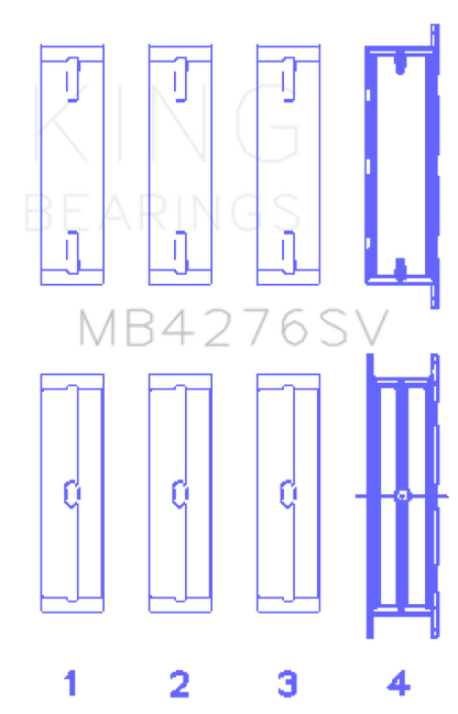 King Land Rover 2.7L TDV6 Sputter Replacement Crankshaft Main Bearings King Engine Bearings