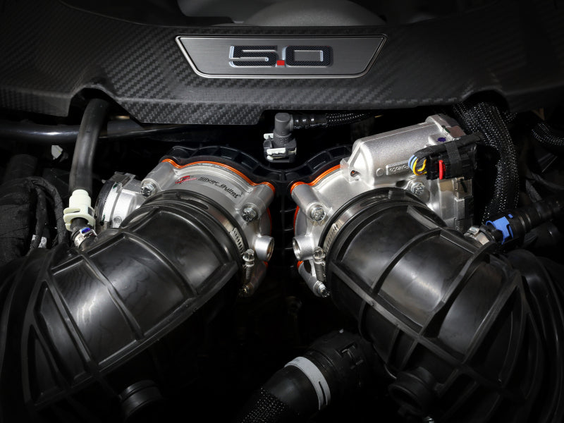 aFe 2024 Ford Mustang GT/ 2024 Ford Mustang Dark Horse V8 5.0L Silver Bullet Throttle Body Spacer aFe