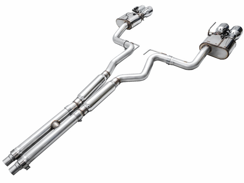 AWE 2024 Ford Mustang GT Fastback S650 RWD SwitchPath Catback Exhaust w/ Quad Chrome Silver Tips AWE Tuning