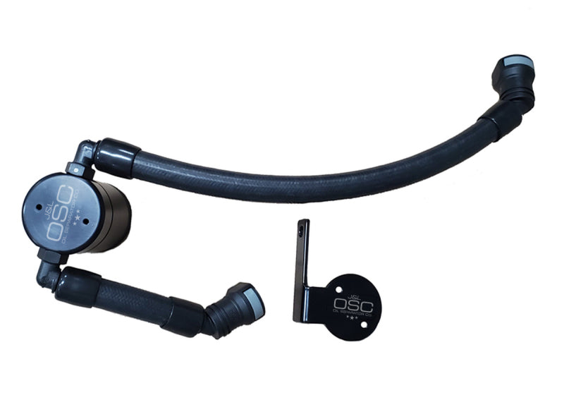 J&L 2020-2022 Ford Mustang GT500 Passenger Side Oil Separator 3.0 - Black Anodized J&L