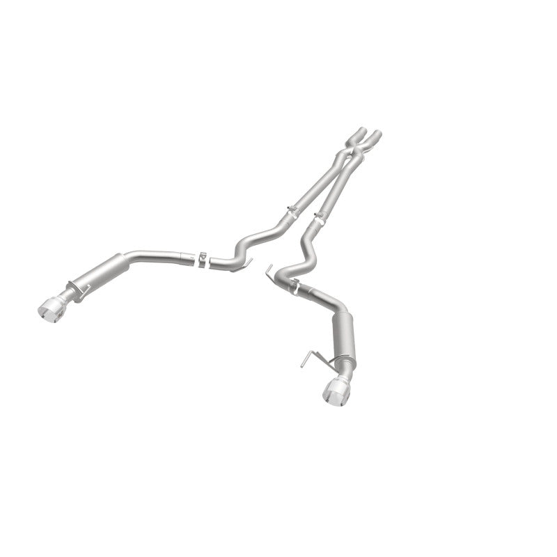 MagnaFlow Cat Back, SS, 2.5in, Competition, Dual Split Polished 4.5in Tips 2015 Ford Mustang V6 3.7L Magnaflow