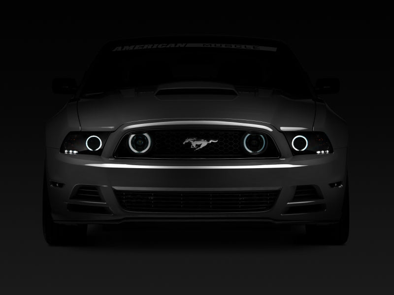 Raxiom 13-14 Ford Mustang GT CCFL Halo Fog Lights (Smoked) Raxiom