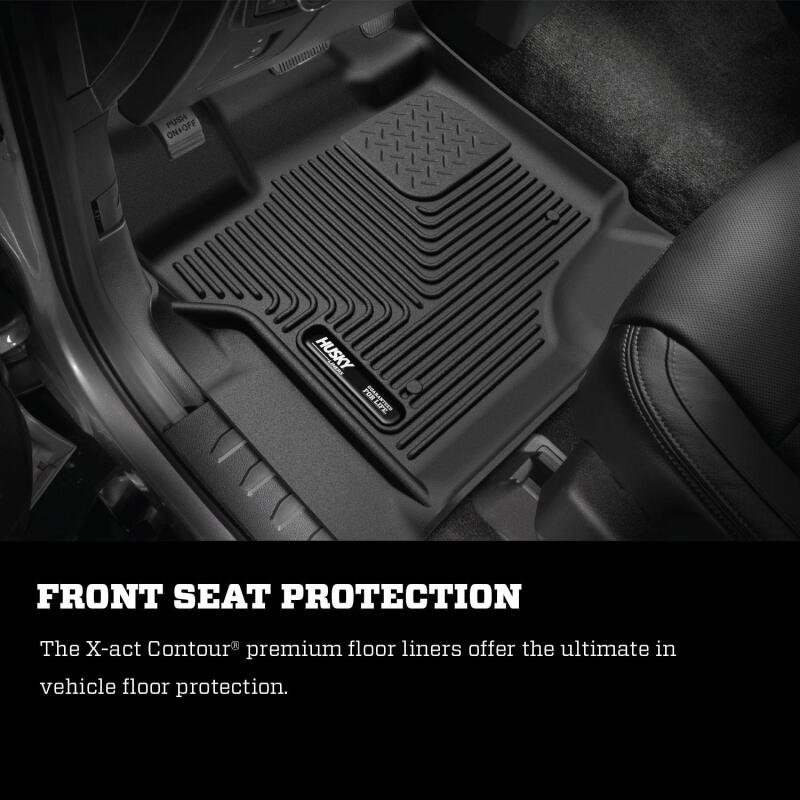 Husky Liners 15-17 Ford F-150 SuperCrew X-Act Contour Black 2nd Seat Floor Liners (Full Coverage) Husky Liners