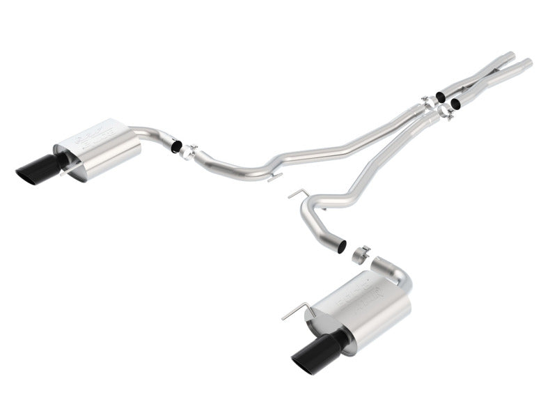 Borla Atak S Cat-Back 15-17 Ford Mustang GT 5.0L V8 MT/AT 2.5in pipe 4in tip (Black Chrome) Borla