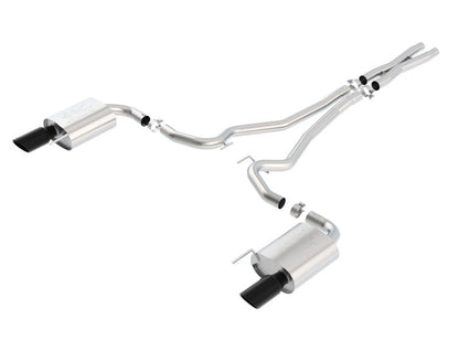 Borla Atak S Cat-Back 15-17 Ford Mustang GT 5.0L V8 MT/AT 2.5in pipe 4in tip (Black Chrome) Borla