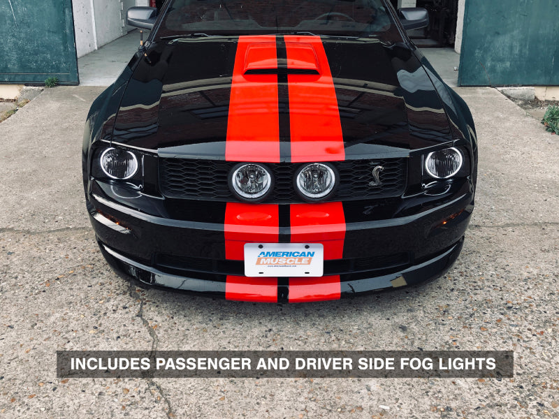 Raxiom 05-12 Ford Mustang GT LED Halo Fog Lights (Smoked) Raxiom