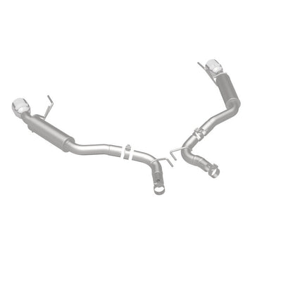 MagnaFlow Axle Back, SS, 2.5in, Competition, Dual Split Polish 4.5in Tip 2015 Ford Mustang Ecoboost Magnaflow