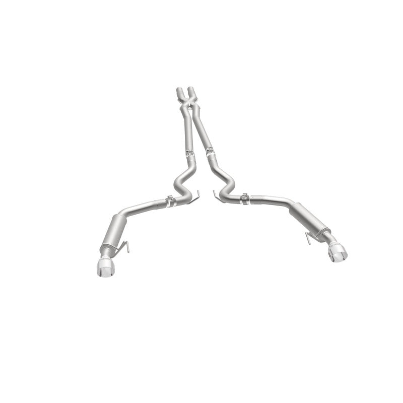 MagnaFlow Cat Back, SS, 2.5in, Competition, Dual Split Polished 4.5in Tips 2015 Ford Mustang V6 3.7L Magnaflow
