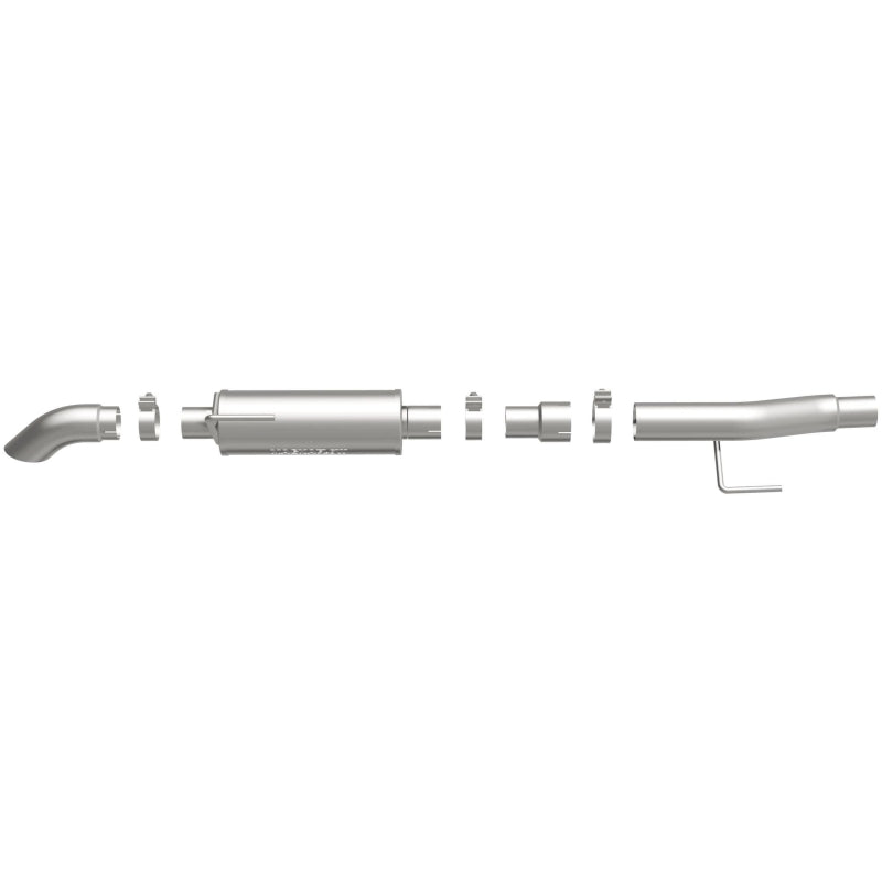 MagnaFlow Cat-Back, SS, 2.5/3in, Turn Down In Front Rear Tire 2015 Ford F150 5.0L V8 Ext Cab Magnaflow