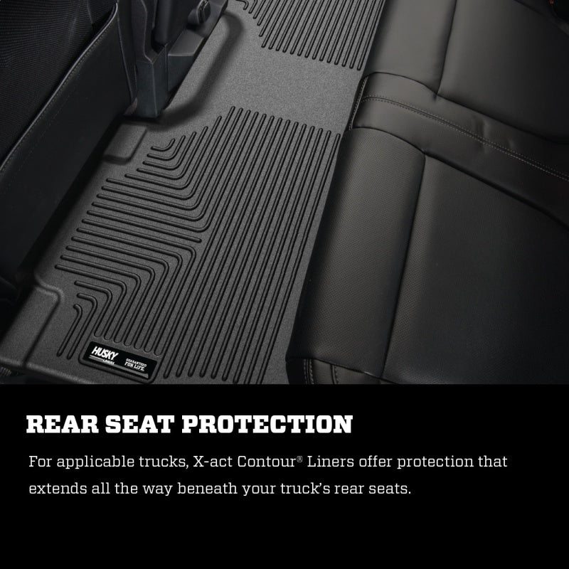 Husky Liners 15-17 Ford F-150 SuperCrew X-Act Contour Black 2nd Seat Floor Liners (Full Coverage) Husky Liners