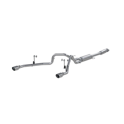 MBRP 2021+ F-150 2.7L/ 3.5L Ecoboost, 5.0L 3in Cat Back 2.5in Dual Split Rear - Aluminized Steel MBRP