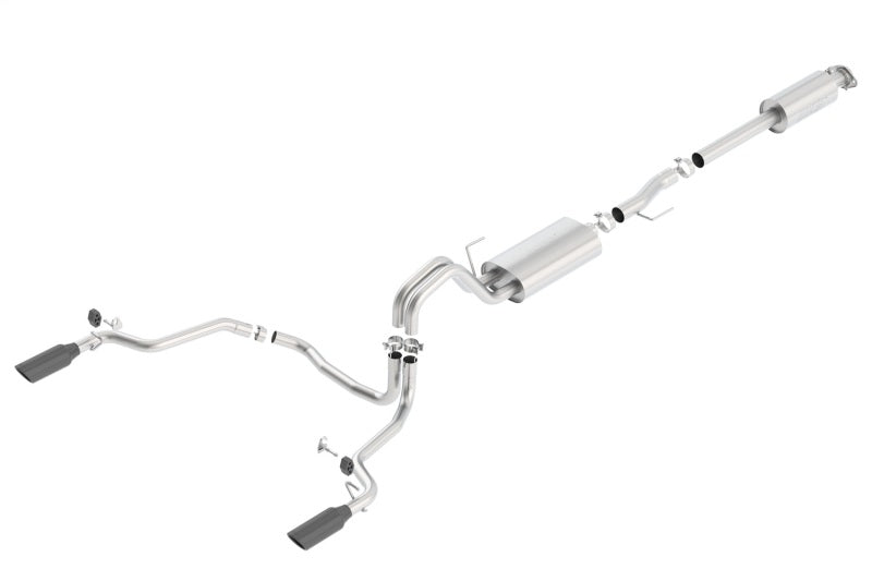 Borla 15-17 F-150 2.7/3.5L V6 EcoBoost / 5.0L V8 Black Chrome Cat-Back Touring Exhaust Borla