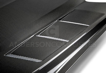 Anderson Composites 15-17 Ford Mustang (Excl. GT350/GT350R) Heat Extractor Double Sided Hood Anderson Composites
