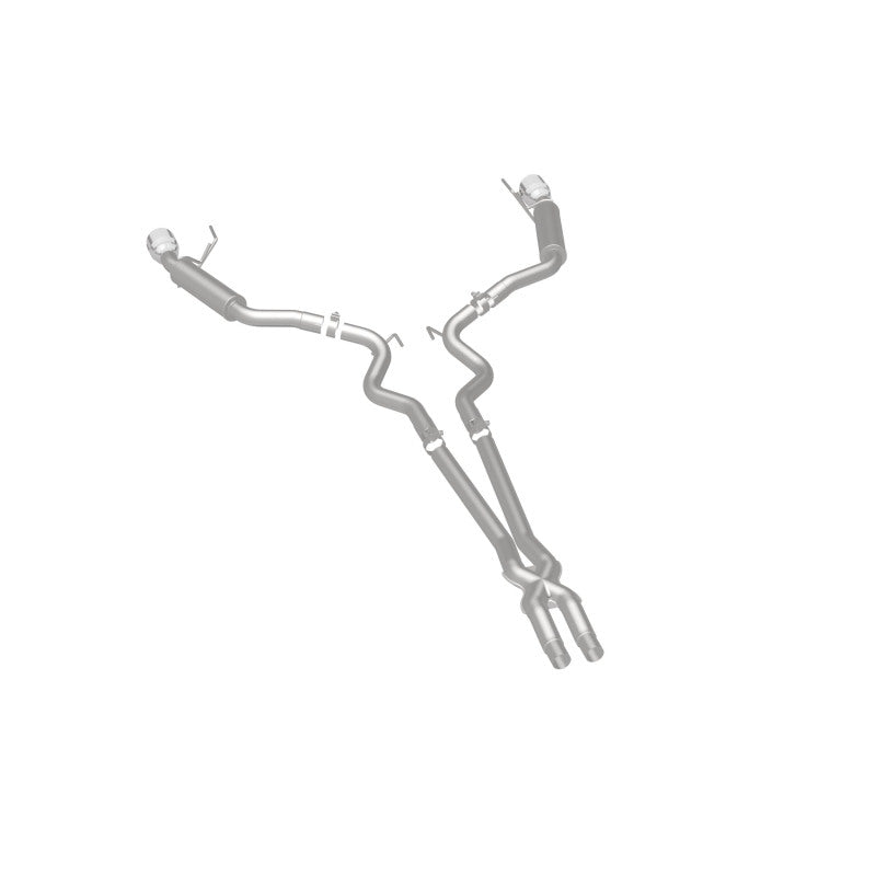 MagnaFlow Cat Back, SS, 2.5in, Competition, Dual Split Polished 4.5in Tips 2015 Ford Mustang V6 3.7L Magnaflow