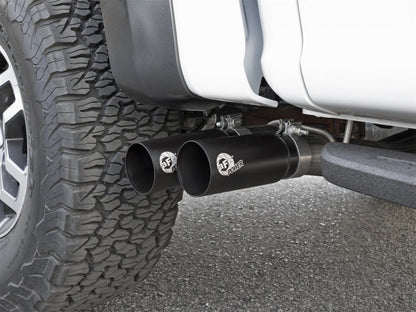 aFe POWER Rebel Series 3in 409 SS Cat Back Exhaust w/ Black Tips 17 Ford F-150 Raptor V6-3.5L aFe