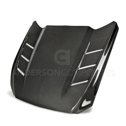 Anderson Composites 15-17 Ford Mustang (Excl. GT350/GT350R) Heat Extractor Double Sided Hood Anderson Composites