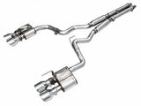 AWE SwitchPath Catback Exhaust - Quad Chrome Silver Tips (2024+ Mustang Dark Horse)