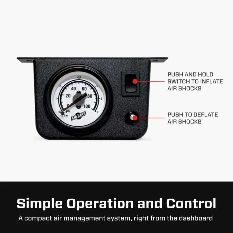 Air Lift Load Controller Ii - Single Gauge w/ Lps 5 PSI Min. Air Lift