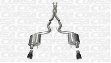 Load image into Gallery viewer, Corsa Performance 3.0” Dual Rear Exit Xtreme Cat-Back Exhaust System with 4.5” Black PVD Pro Series Tips (2024+ Mustang GT Coupe w/ Non-Active Exhaust) - 21250 Hellhorse Performance®
