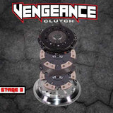 Vengeance Stage 3 Clutch S550 Six Puck Ceramic Twin Disc - 26 Spline (2018-2022 Ford Mustang 5.0) - DM3-07-06-26T