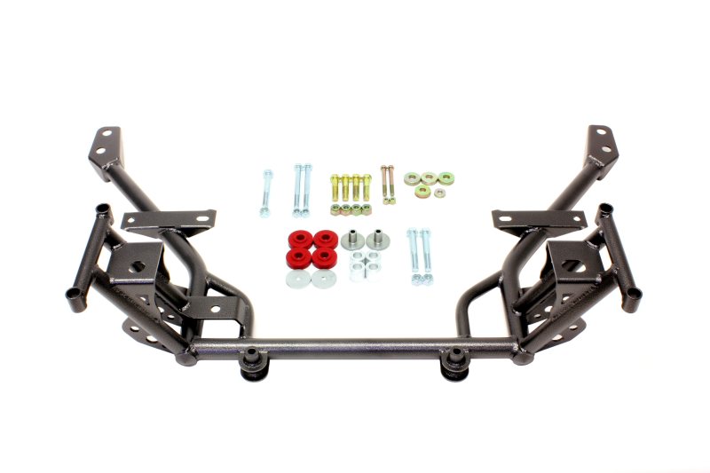 BMR 05-14 S197 Mustang K-Member w/ 1/2in Lowered Motor Mount and STD. Rack Mounts - Black Hammertone BMR Suspension