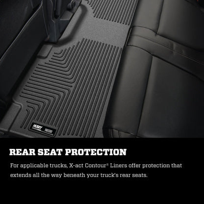 Husky Liners 15-17 Ford F-150 SuperCrew X-Act Contour Black 2nd Seat Floor Liners (Full Coverage) Husky Liners