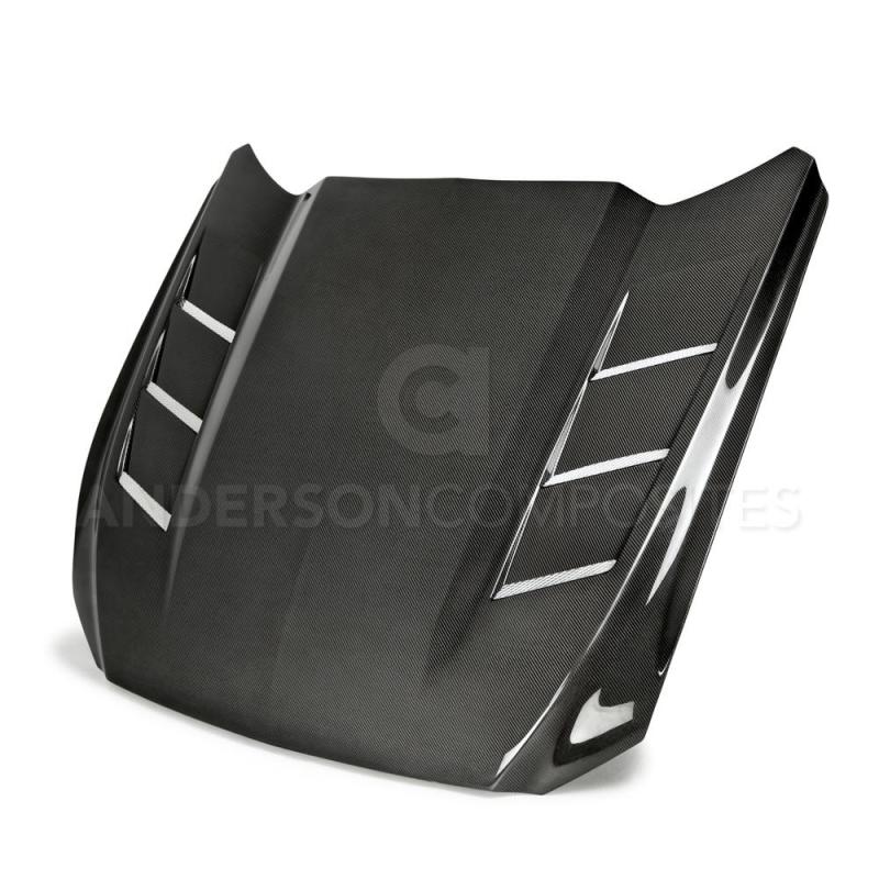 Anderson Composites 15-17 Ford Mustang (Excl. GT350/GT350R) Heat Extractor Double Sided Hood Anderson Composites