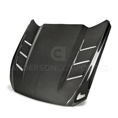 Anderson Composites 15-17 Ford Mustang (Excl. GT350/GT350R) Heat Extractor Double Sided Hood Anderson Composites