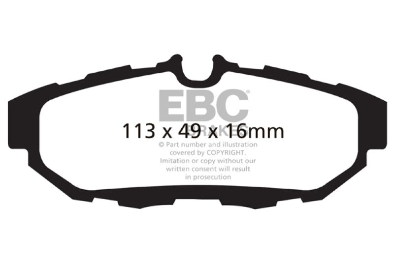 EBC 10-14 Ford Mustang 3.7 Redstuff Rear Brake Pads EBC