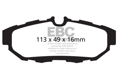 EBC 10-14 Ford Mustang 3.7 Redstuff Rear Brake Pads EBC