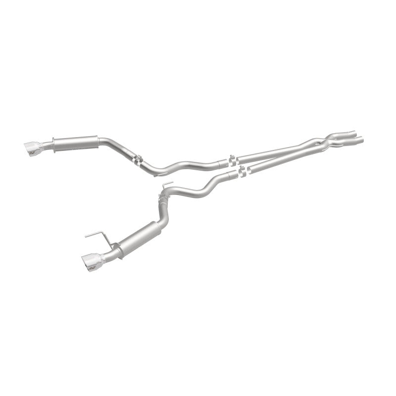 MagnaFlow Cat Back, SS, 2.5in, Competition, Dual Split Polished 4.5in Tips 2015 Ford Mustang V6 3.7L Magnaflow