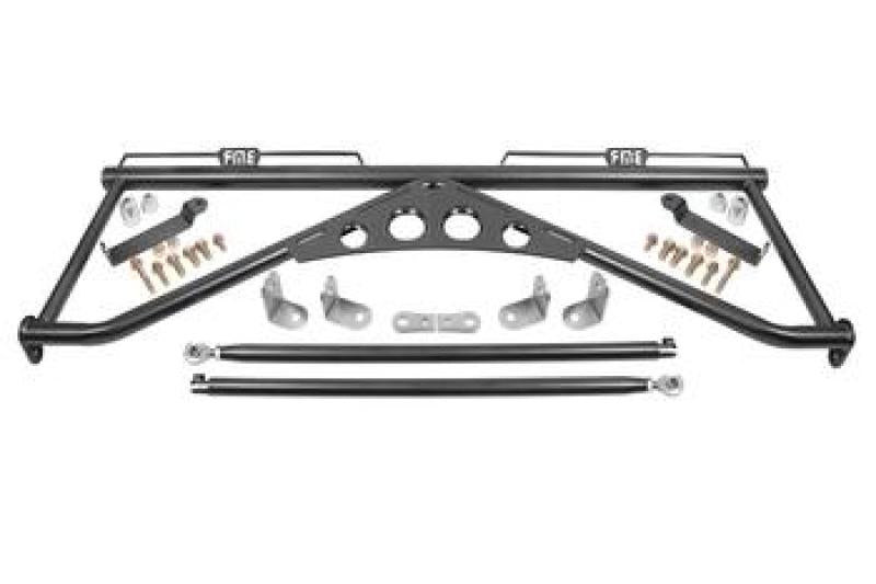 BMR 15-20 Ford Mustang Harness Bar - Black Hammertone BMR Suspension
