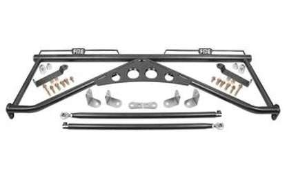 BMR 15-20 Ford Mustang Harness Bar - Black Hammertone BMR Suspension